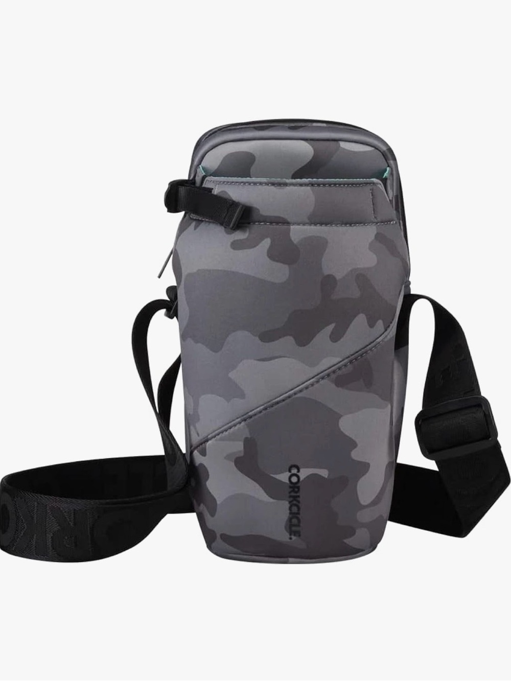 Corkcicle Cooler Sling Bag Crossbody in Grey Camo Neoprene